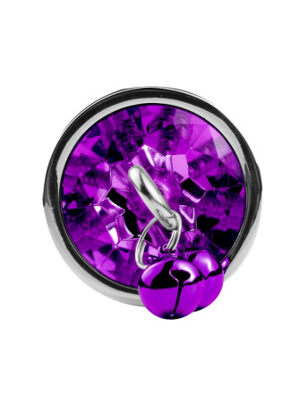 Plug bijou aluminium violet avec clochettes Taille S -  RY-001-A-ZB